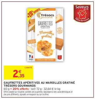 GAUFRETTES APÉRITIVES AU MAROILLES GRATINÉ TRÉSORS GOURMANDS