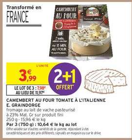 CAMEMBERT AU FOUR TOMATE À L'ITALIENNE E. GRAINDORGE
