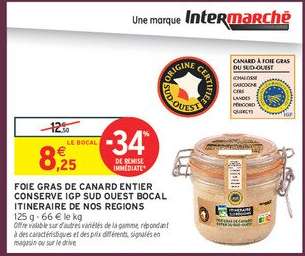 Foie Gras de Canard Entier Conserve IGP Sud Ouest Bocal Itineraire de Nos Regions