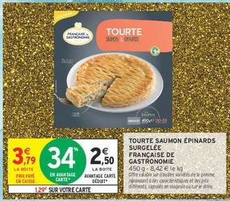 TOURTE SAUMON ÉPINARDS SURGELÉE