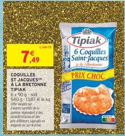 COQUILLES ST JACQUES À LA BRETONNE TIPIAK