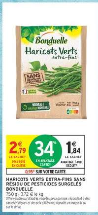 Haricots Verts Extra Fins Surgelés Bonduelle