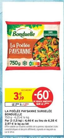 La Poêlée Paysanne Surgelée 'Bonduelle'