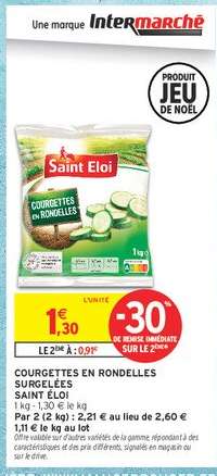 COURGETTES EN RONDELLES SURGELEES SAINT ELOI