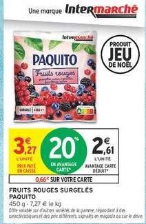 FRUITS ROUGES SURGELÉS PAQUITO