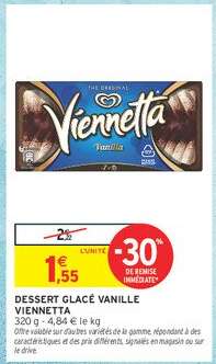 DESSERT GLACÉ VANILLE VIENNETTA