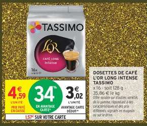 Dosettes de Café L'OR Long Intense Tassimo