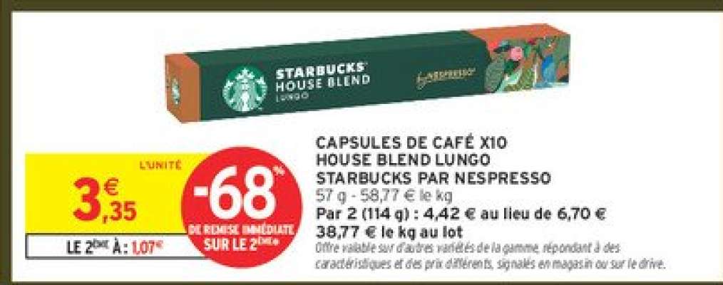 Capsules de Café x10 House Blend Lungo