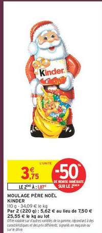 MOULAGE PÈRE NOËL KINDER