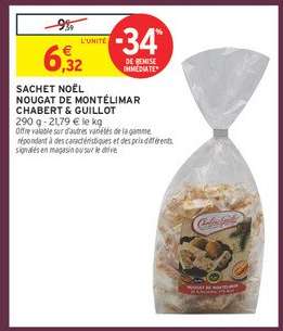 Sachet Noël Nougat de Montélimar Chabert & Guillot