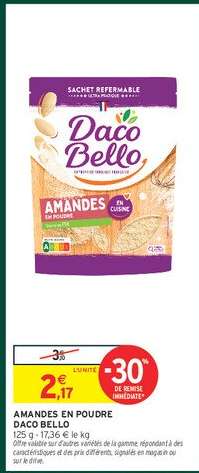 AMANDES EN POUDRE DACO BELLO
