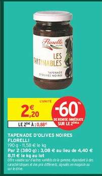 Tapenade d'olives noires Florelli