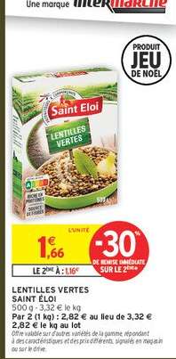 LENTILLES VERTES SAINT ÉLOI