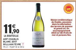 AOP Chablis Blanc 2017 William Fèvre