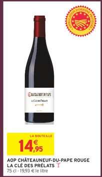 AOP CHÂTEAUNEUF-DU-PAPE ROUGE LA CLÉ DES PRÉLATS