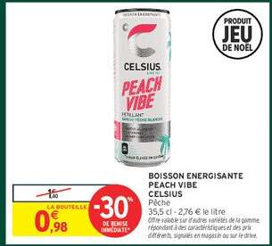 Boisson Energissante Peach Vibe Celsius