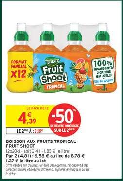 BOISSON AUX FRUITS TROPICAL FRUIT SHOOT