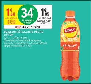 Boisson Pétillante Pêche Lipton
