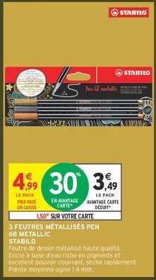 3 Feutres Métallisés Pen 68 Metallic