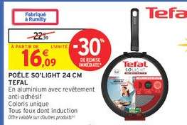 POÊLE SO'LIGHT 24 CM TEFAL