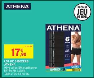LOT DE 6 BOXERS ATHENA
