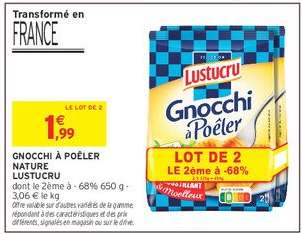 Gnocchi à Poêler Nature 'Lustucru'