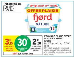 Fromage Blanc Offre Plaisir Nature Fjord