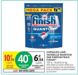 CAPSULES LAVE-VAISSELLE QUANTUM X68 PARFUM FRAIS FINISH