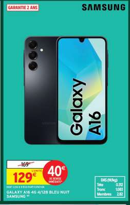 GALAXY A16 4G 4/128 BLEU NUIT