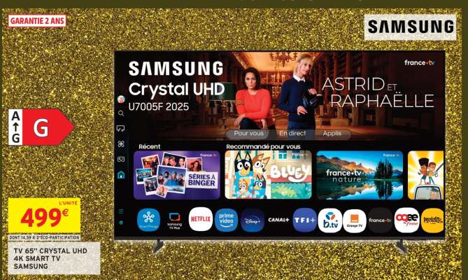 TV 65" CRYSTAL UHD 4K SMART TV SAMSUNG