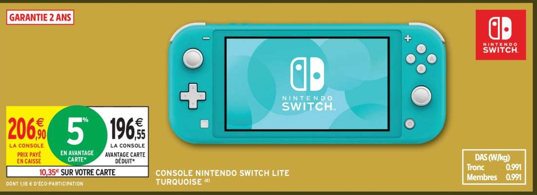 CONSOLE NINTENDO SWITCH LITE TURQUOISE