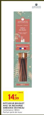 DIFFUSEUR BOUQUET AVEC SA RECHARGE AMBIANCE DEVINEAU