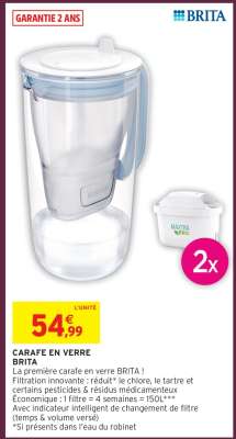 CARAFE EN VERRE BRITA