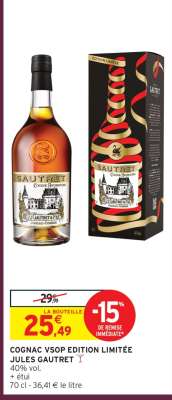 COGNAC VSOP EDITION LIMITÉE JULES GAUTRET