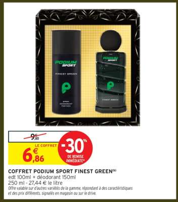 COFFRET PODIUM SPORT FINEST GREEN