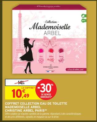 COFFRET COLLECTION EAU DE TOILETTE MADEMOISELLE ARBEL