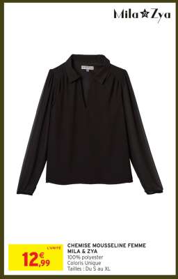 CHEMISE MOUSSELINE FEMME