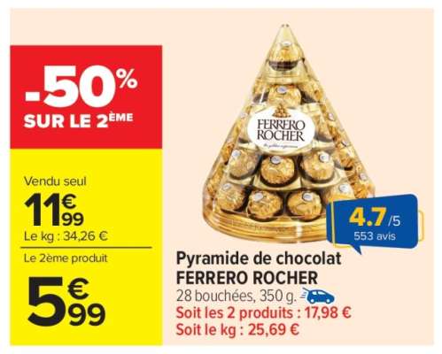 Pyramide de chocolat FERRERO ROCHER
