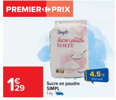 Sucre en poudre SIMPL