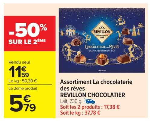 Assortiment La chocolaterie des rêves REVILLON CHOCOLATIER