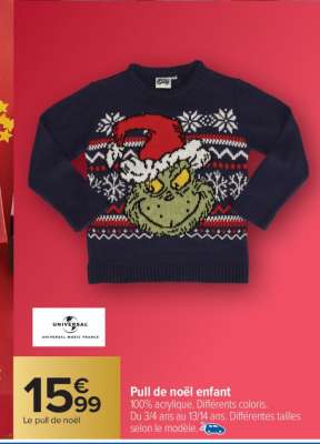 Pull de noël enfant
