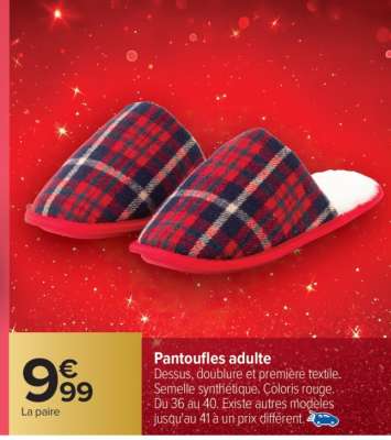 Pantoufles adulte