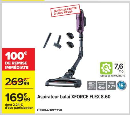 Aspirateur balai Xforce Flex 8.60