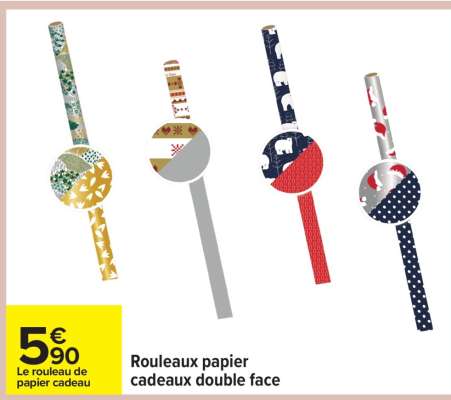 Rouleaux papier cadeaux double face