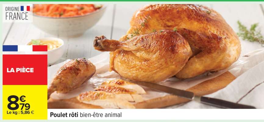 Poulet rôti bien-être animal