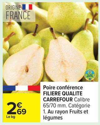 Poire conférence FILIÈRE QUALITÉ CARREFOUR