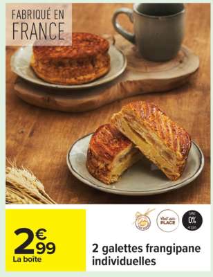 2 galettes frangipane individuelles