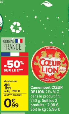 Camembert Coeur De Lion