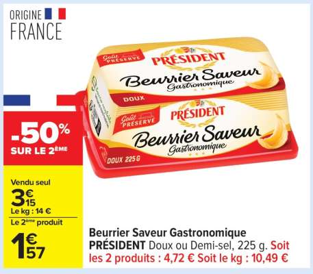 Beurrier Saveur Gastronomique Président