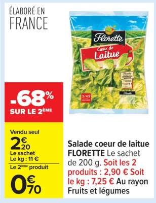 Salade cœur de laitue FLORETTE